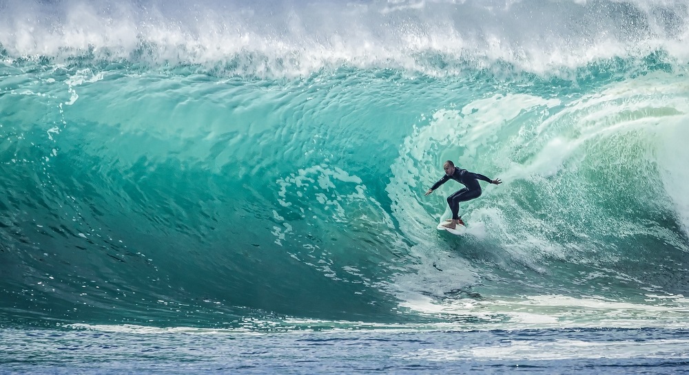 Olas perfectas para la practica del surf