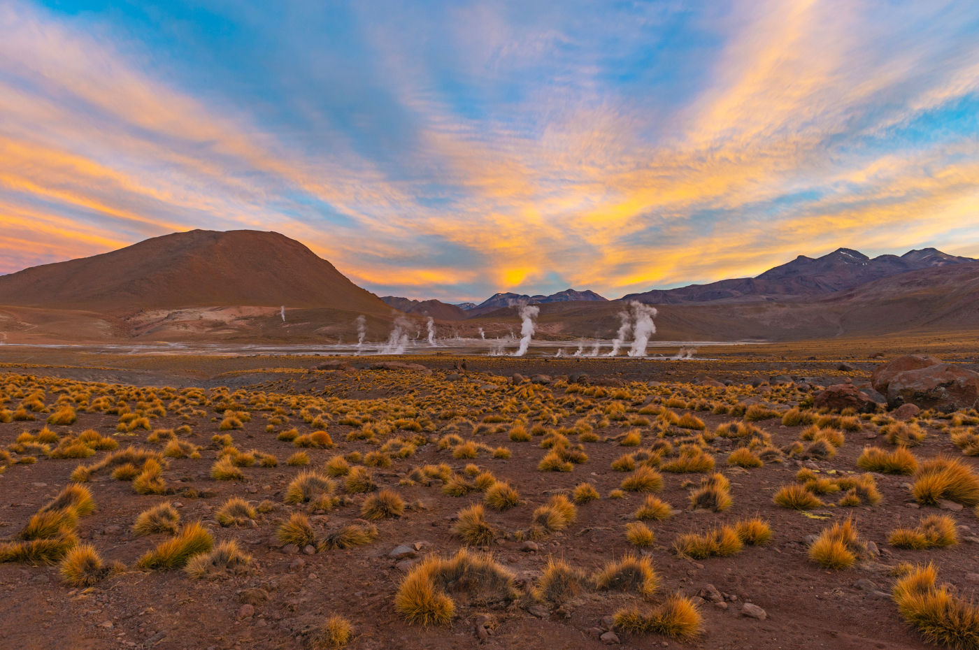 Imagen de los géiser el Tatio, desierto de Atacama